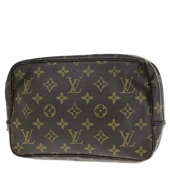 LOUIS VUITTON Trousse Toilette 23 Clutch Hand Bag Monogram Brown - Picture 1 of 7